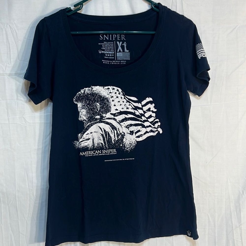 American sniper‎ military forged navy seals women’s XL forged T-shirt